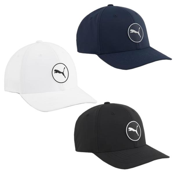 吸水速乾性を持ったスウェットバンドで快適なプレーをサポートするゴルフ用キャップ。型崩れしにくい強化されたバイザーと柔らかいスナップで使い勝手も抜群です。フロントの3Dシリコンプーマキャット、背面の反射要素を持ったループラベルも特徴。■カラー...
