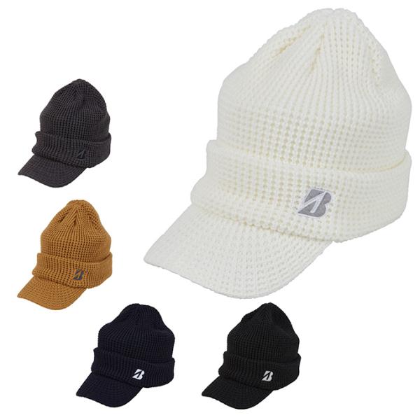 アクリルニット素材で仕立てたツバ付きニットキャップ。立体感のある編み地の風合いが見た目にも暖かく、カジュアルなスタイリングにもマッチします。■カラー：BK ( 黒 ) 、WH ( 白 ) 、NA ( 紺 ) 、GE ( グレー ) 、MD ...