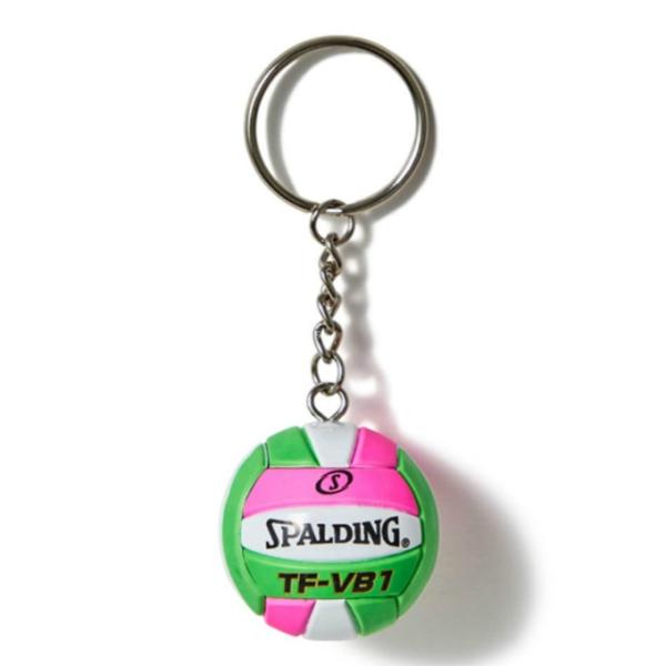 SPALDINGの人気アイテム キーチェーンにバレーボール型のデザインが登場。■カラー：ピンク×グリーン■サイズ：直径3.8cm■特長：・ピンクとグリーンの爽やかなカラーリング。・コンパクトなサイズ感でバッグや鍵に付けても邪魔にならず、おし...