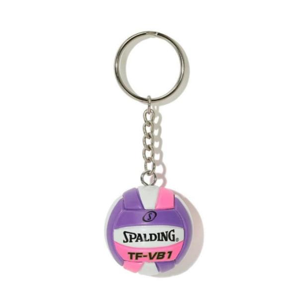 バレーボール型キーチェーンにニューカラーが登場。■カラー：パープル×ピンク■サイズ：直径3.8cm■原産国：ベトナム■特長：・コンパクトなサイズ感でバッグや鍵に付けても邪魔にならず、おしゃれなアクセントとして活躍してくれます。・誕生日や卒業...
