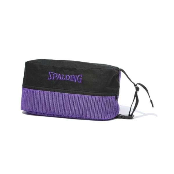 パーツの一部を通気性の良いメッシュに切り替えたシューズバッグ。■カラー：ブラック×バイオレット■サイズ(実寸サイズ)：W19cm×H38cm×D14cm※製品によって仕上りサイズに多少の誤差がありますのでご了承下さいませ■素材：ポリエステル...