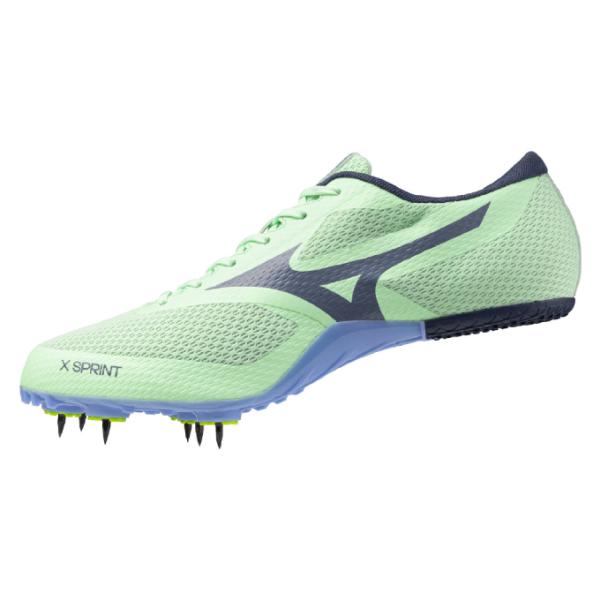 驚きの軽さが初心者スパイクの常識を変える。■カラー：LGRN/NV ( 21 ライトグリーン×ネイビー )■サイズ：23.5cm-27.5cm■素材：甲材 / 合成繊維×人工皮革底材 / 合成底■質量：約180g ( 27.0cm / 片方...