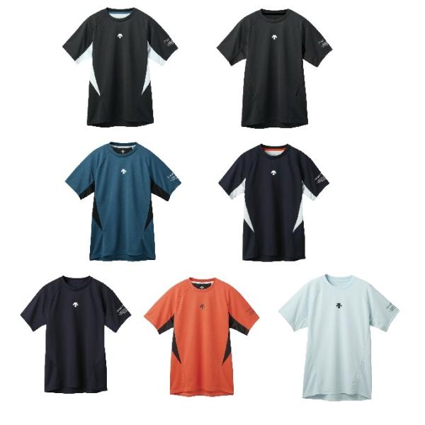 腕の振り上げ動作を意識したラグランスリーブを採用しています。脇部分・背面の切替と、胸・袖のプリントがデザインポイントの半袖バレーボールシャツです。■カラー：BK00、BK01、GR00、NV00、NV01、OR00、WH00■サイズ：S、M...