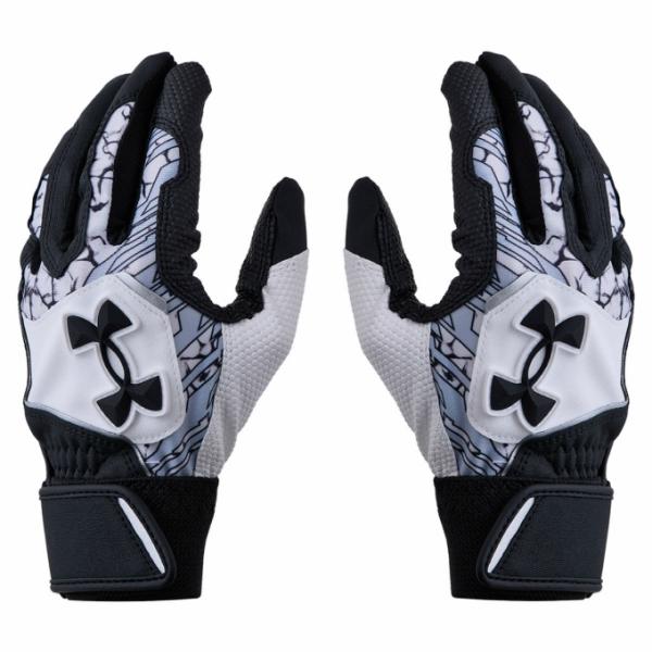 ■カラー：002(Black)■サイズ：YMD、YLG■着用感：レギュラーフィット■素材：合成皮革、ポリエステル、ポリウレタン■原産国：インドネシア■特徴：ウォッシャブル対応　馴染みの良い合成皮革を採用したバッティンググローブ立体成型/手の...