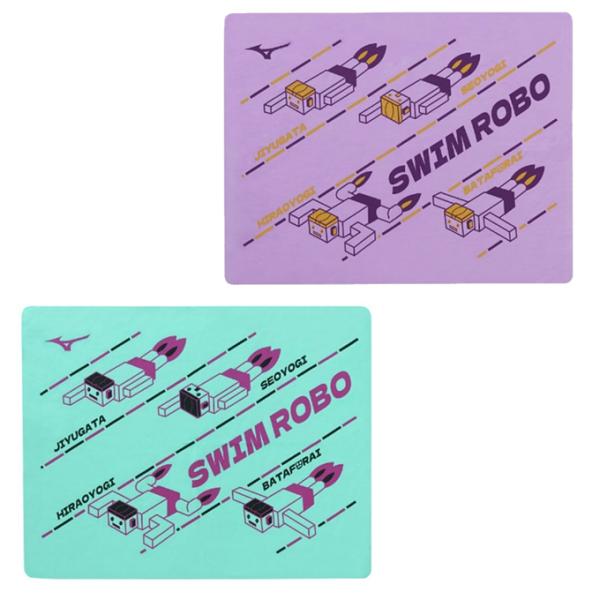 スイムタオル吸水力の高いスイムタオルです。スイムロボ、出動！■カラー：33グリーン、68ラベンダー■サイズ：約34×44cm■素材：本体/PVAスポンジ中芯/ポリエステル■原産国：日本製■特徴：・拭いて絞って何度も使える吸水タオル。・濡れた...