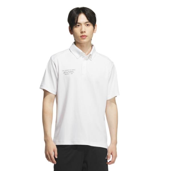 新品M Adidas 半袖ポロシャツ メンズ ホワイト KD0945 adidas アディダス 半袖ポロシャツ 白×黒 袖3本ライン メンズ M
