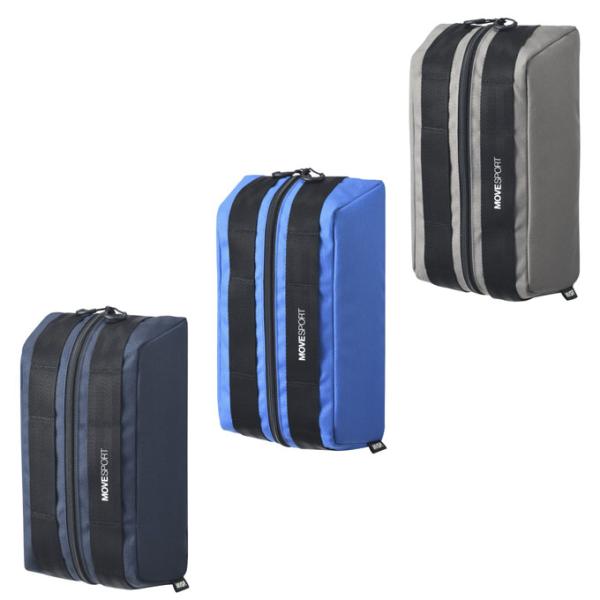 本体にはっ水加工を施した生地を使用したシューズケース。通気性を確保する空気穴付き。DMAXJA30のスクエアバッグの底ベルトに装着できるベルト設計。■カラー：BL、GY、NV■サイズ：F■素材：ポリエステル ( 裏PU加工 )■原産国：ベト...