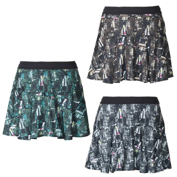 個性的なグラフィックを昇華プリントで表現したソフトプリーツスコート。■カラー：105BK(BK00)、125GR(GR00)、131BW(BW00)■サイズ：M、L、XL■素材：DESUGN MESH/POLYESTER KNIT■機能：吸...