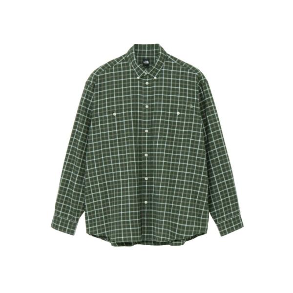 ザ・ノース・フェイス 長袖シャツ メンズ レディース ロングスリーブフロストフォージフランネルシャツ 緑 みどり グリーン チェック柄 おしゃれ  NR62431-AW ノースフェイス THE NORTH FACE THE NORTH FACE（ザ ノースフェイス） 長袖シャツ メンズ レディース