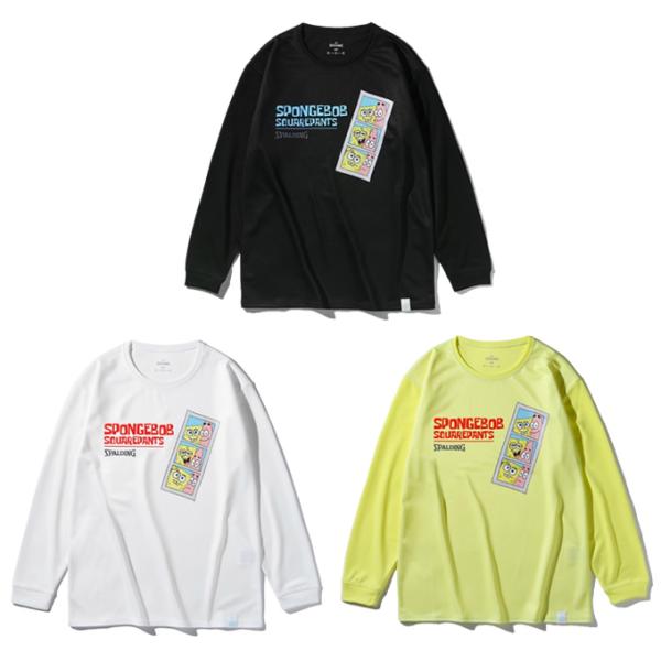 仲良しのスポンジ・ボブとパトリックのフォトデザインのプリント長袖Ｔシャツ■カラー：ブラック、ホワイト、ムーンライト■サイズ(cm)：140 ( 身幅/84、着(身)丈/57、肩幅/39、袖丈/17 )150 ( 身幅/90、着(身)丈/61...