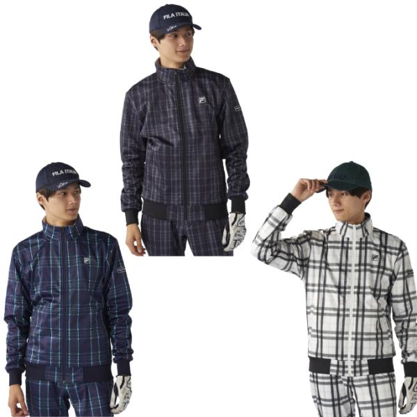FILA（フィラ） ゴルフウェア ブルゾン メンズ チェックボンディング