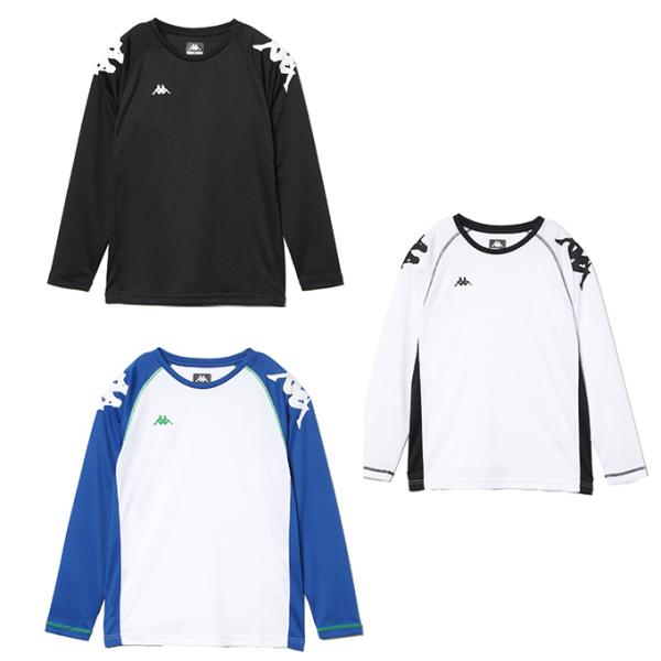 Kappa GAVA ブラック長袖シャツ　イタリア代表GK Kappa（カッパ） サッカーウェア 長袖シャツ ジュニア JR L/S