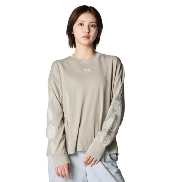 アンダーアーマー(UNDER ARMOUR) Tシャツ 長袖 レディース UA HEAVYWEIGHT COLLEGE LONG SLEEVE T-SHIRT 6007462-203