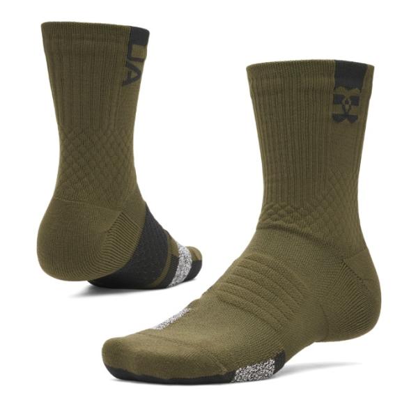 アンダーアーマー史上最も速乾機能の高いソックスを作るために繊維から改良を加えたハイパフォーマンスソックス。■カラー：EGR/BLK/BK ( Expedition Green / Black 308 )■サイズ：MD / 25-27cmLG...