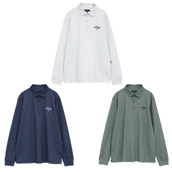 Callaway（キャロウェイ） ゴルフウェア ポロシャツ 長袖 メンズ ロゴ
