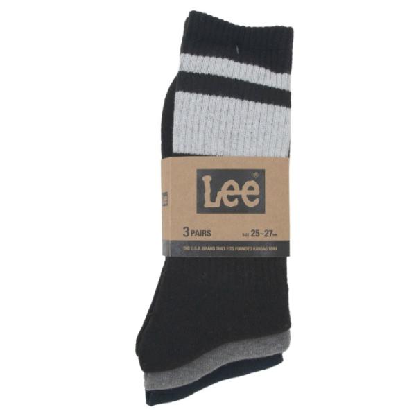 リー(Lee) ゴルフ ソックス メンズ 3Pパイルレギュラーソックス 2760-382 【2025年秋冬モデル】