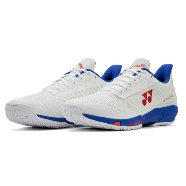 ■カラー：W/PU ( 115 ホワイト/パープル )■サイズ：22.5〜29.0cm■素材：アッパー/合成繊維+合成樹脂ミッドソール/合成樹脂アウトソール/ゴム底■原産国：ベトナム検索ワード：硬式テニス ソフトテニス テニス オムニ クレ...