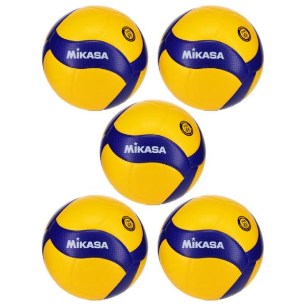 MIKASA（ミカサ） バレーボール 国際公認球 検定球5号×5個セット V300W