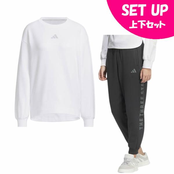 アディダス スウェットウェア上下セット レディース ワード クルー スウェットシャツ+ワード スウェットパンツ JN9965 KQD28+JN9960 KQD27 adidas himaraya_0001245961set