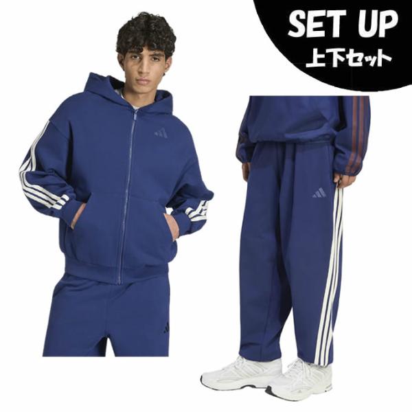  originals 3 STRIPES フード付きスウェットL adidas（アディダス） スポーツウェア スウェット 上下セット メンズ