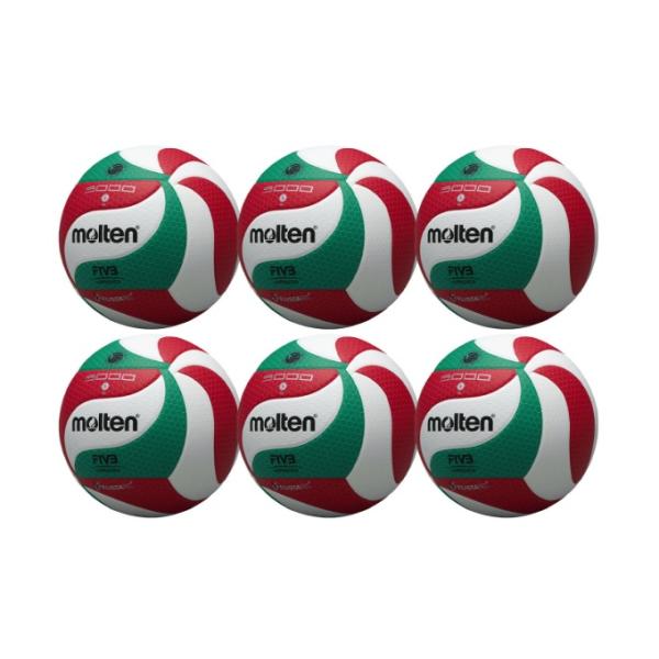 molten FIVB公認バレーボール 5号球 6球セット V5M5000 molten（モルテン） バレーボール検定球 フリスタテック 5号球 6球