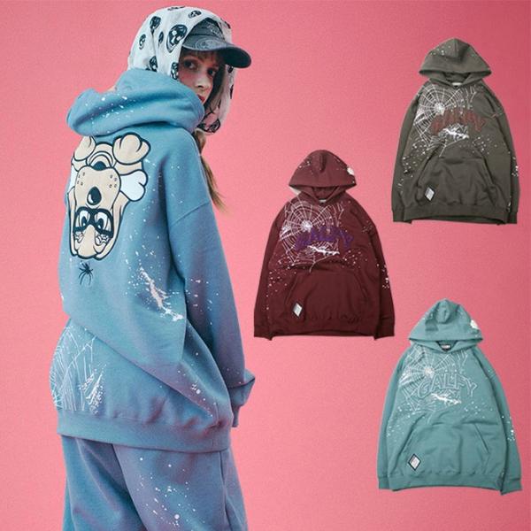 GALFY（ガルフィー） メンズ レディース パーカー スパイダー犬