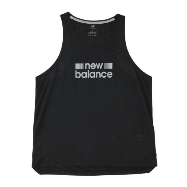 【メール便送料無料】ニューバランス ランニングウェア Tシャツ ノースリーブ メンズ Athletics グラフィックシングレット MT43255 BK new balance