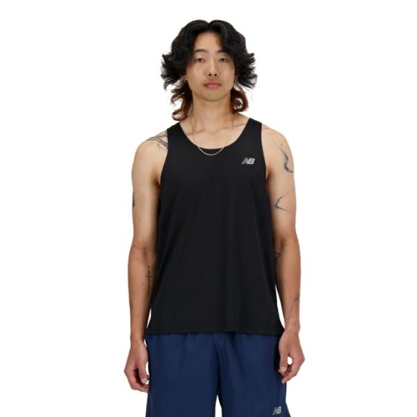 ニューバランス ランニングウェア Tシャツ ノースリーブ メンズ ESS シングレット MT41220 BK new balance 【メール便可】 run