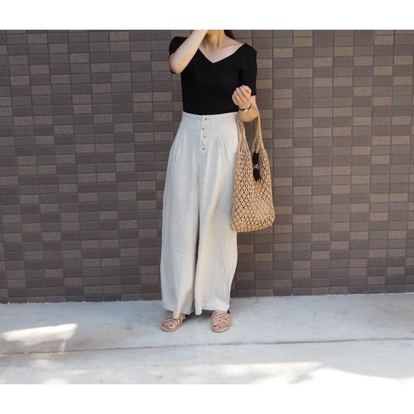 リネンワイドパンツ レディース ボトムス パンツ ワイドパンツ リネン 麻 綿 ベージュ ブラウン Mサイズ Lサイズ 夏 ウエストゴムbtmpt0001 2 Buyee Buyee Japanese Proxy Service Buy From Japan Bot Online
