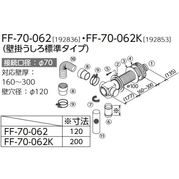 CHOFU 長府 石油給湯器 PG-4004WF 排気筒 FF-70-092 付 2022年製 強制給排気(FF)タイプ 台所リモコン付 長府製作所 うす型給排気筒 FF-70-062/FF-70-062K 壁掛うしろ標準 接続