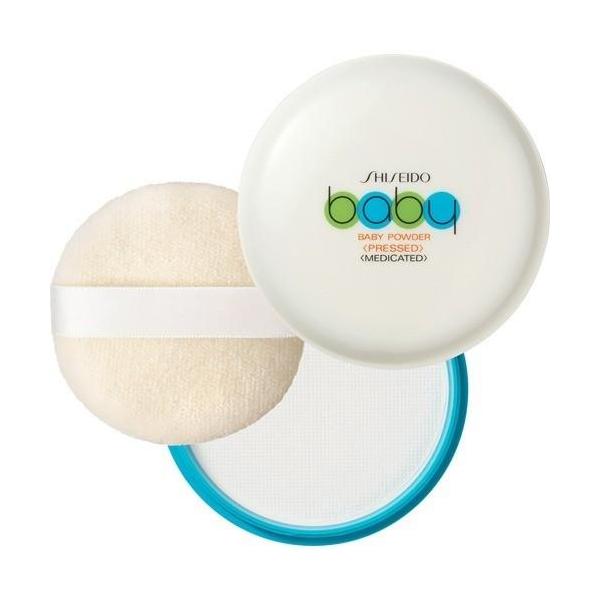 ベビーのやわらかな肌をさらっと　固形のベビーパウダーあせも、ただれ、おむつかぶれ、股ずれを防ぎ、赤ちゃんの肌をすこやかに保ちます。パウダーの飛び散りが少ない、固形タイプなので、携帯にも便利。パフ内蔵。