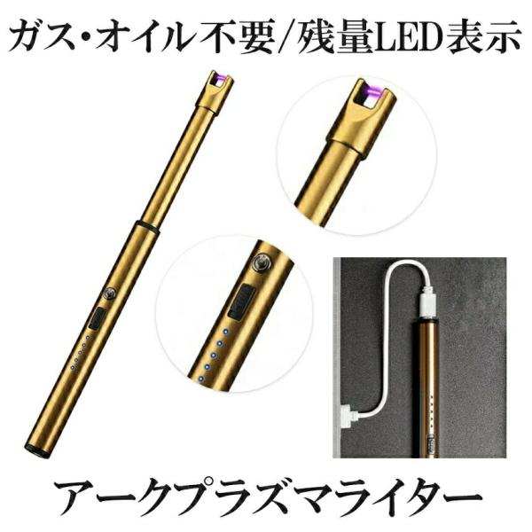 プラズマライター アークライター 電子ライター USB 充電式 アーク プラズマ ライター 電子 小型 オイル ガス 不要 防風 軽量 キャンプ アウトドア