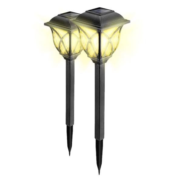 2台セット 埋め込み式 センサー LED ソーラーライト センサー式 IP44防水 庭 屋外 全長44cm 自動点灯 消灯 取付簡単 2-UMESSO