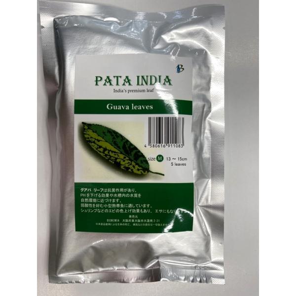 特徴グァバリーフは、抗菌作用があり、ＰＨを下げる効果や水槽内の水質を自然環境に近づけます。弱酸性を好む小型熱帯魚に適しています。シュリンプなどのエビの色上げ効果もあり、餌にもなります。サイズ幅１００ｍｍ　Ｘ　長１７０ｍｍ（当方にて内容物の実...