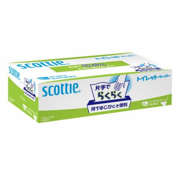 日本製紙クレシア スコッティ 片手でらくらく トイレットペーパー 300枚(100組)片手で使えるボックスタイプのトイレットペーパー 厚手(3枚重ね) 4901750291006 紙製品:トイレットペーパー:パルプ広告文責：アットライフ株式...