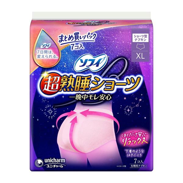 他サイト： ユニ・チャーム ソフィ 超熟睡ショーツ XL 7コ入 夜用 生理用ナプキンの商品画像