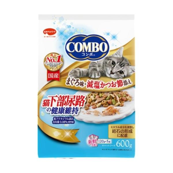 日本ペットフード コンボ キャット 連パック 猫 下部尿路の健康維持 まぐろ味 減塩かつお節添え 140G