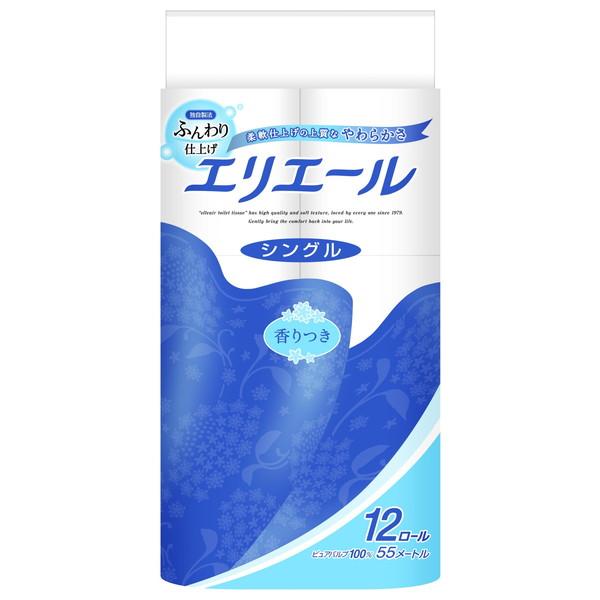 他サイト： 大王製紙 エリエール トイレットティシュー12ロール シングル トイレロールの商品画像