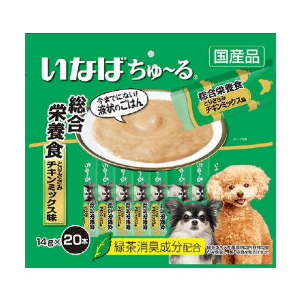 他サイト： (まとめ買い×3個セット)いなば ちゅ~る 総合栄養食 とりささみ チキンミックス味 14g×20本 (送料無料)の商品画像