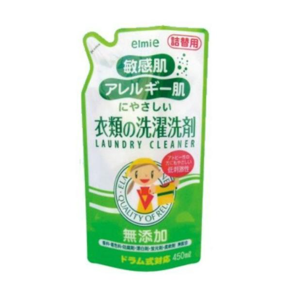 他サイト： (まとめ買い×5点セット)コーセー エルミー 敏感肌・アレルギー肌にやさしい 衣類の洗濯洗剤 詰替用 450ml 液性:アルカリ性 (送料無料)の商品画像