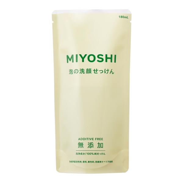 他サイト： ミヨシ石鹸 無添加 泡の洗顔せっけん つめかえ用 180mlの商品画像