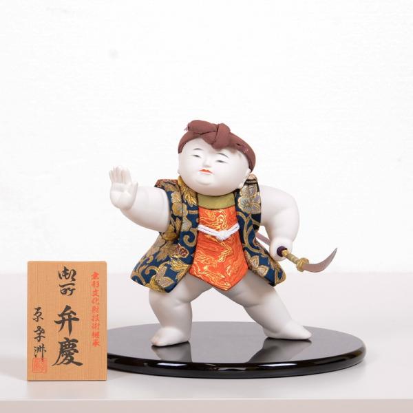 武者人形　五月人形　弁慶　「五条の月」　御所人形　擬宝珠　橋弁慶　超美品　共箱 弁慶 豆 | 五色 雛人形・五月人形の原孝洲