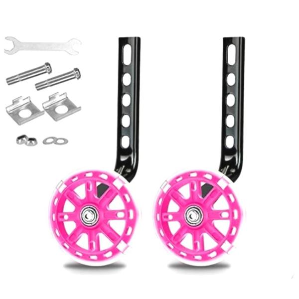 【商品名】　Qfauto 12~20インチ キッズ 子供 練習用 自転車安定器 補助輪 取付簡単 静音設計 自転車補助輪 子供用のトレーニングホイール  【商品説明】　・【5段階サイズ調整】12/14/16/18/20インチの自転車に対応で...