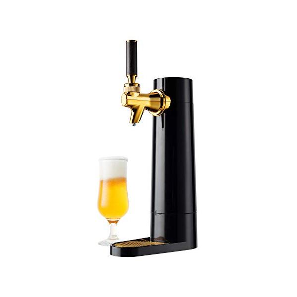 【商品名】　グリーンハウス スタンドビールサーバー 家庭用 乾電池 ビアサーバー 自宅 コンパクト 缶ビール GH-BEERO-BK ブラック 【商品説明】　・【各社の缶ビール、小瓶ビールに対応した全体加圧方式を採用】簡単セッティングで庫内...