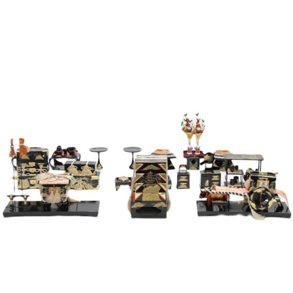 アウトレット品 雛道具お道具セット 九品 45号 お雛道具揃 山水 アウトレット品 雛道具お道具セット 九品 45号 お雛道具揃 山水