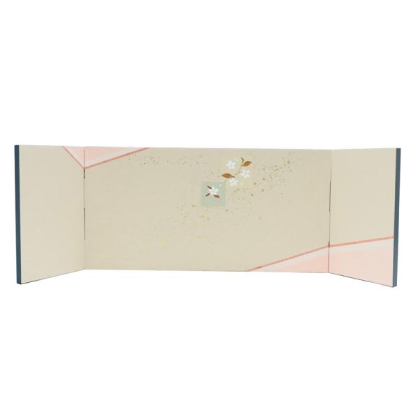 アウトレット品。見本使用、展示品です。アウトレット品 屏風 屏風のみ 30cm 三曲優雅屏風 本仕立て 幅80〜85cm (23a-ya-0219) インテリア ディスプレイ 見切処分品