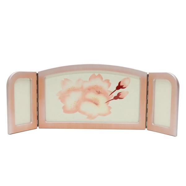 アウトレット品。見本使用、展示品です。アウトレット品 屏風 屏風のみ 9.5号 三曲屏風 ピンク枠 大桜 幅65〜70cm (23a-ya-0274) インテリア ディスプレイ 見切処分品