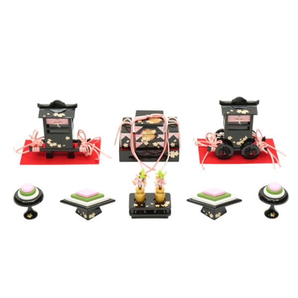【183】ひな祭り＊雛道具＊6点セット＊展示品 アウトレット品 雛人形 道具単品 25号 雛道具6点セット 鉾型6品セット