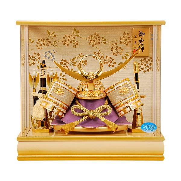 五月人形 K-135 上杉謙信 兜ケース飾り 【人形の佳月】【送料無料  