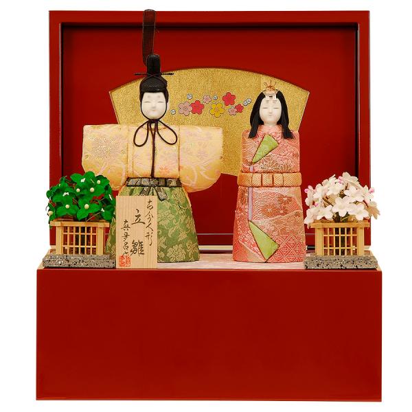 雛人形 K430 真多呂作 木目込人形 立雛 人形の佳月 高級品 送料無料